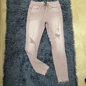 Light Purple Distressed Jeans